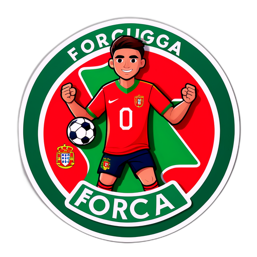 Fotballfan med Portugal Jersey