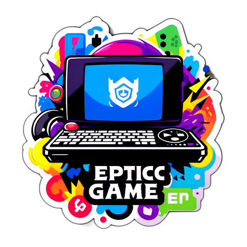 Sticker mit stilisiertem Epic Games-Logo
