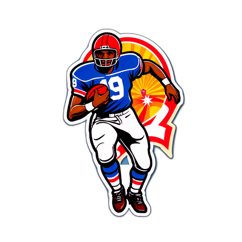 Retro UFL Football Sticker