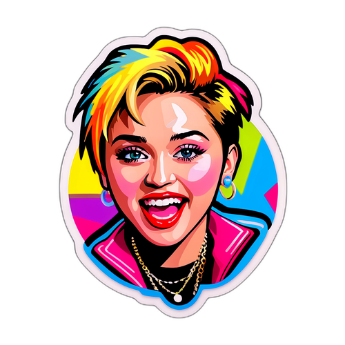 Adesivo alla moda di Miley Cyrus