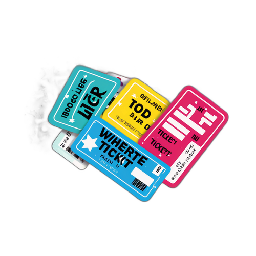 סטיקר כרטיס כיף וחיוני