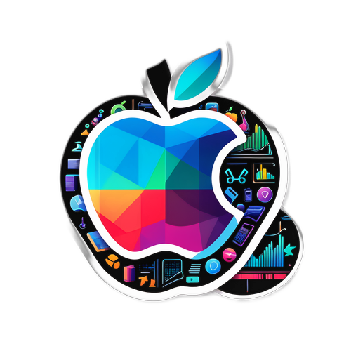 Apple-logotyp med teknologimönster