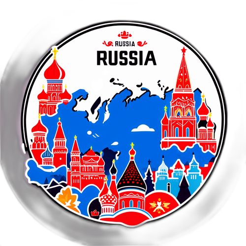 रूस का मानचित्र स्टिकर