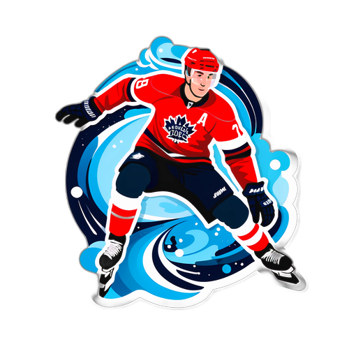 En sticker av Nikolaj Majorov som elegant åker skridsko