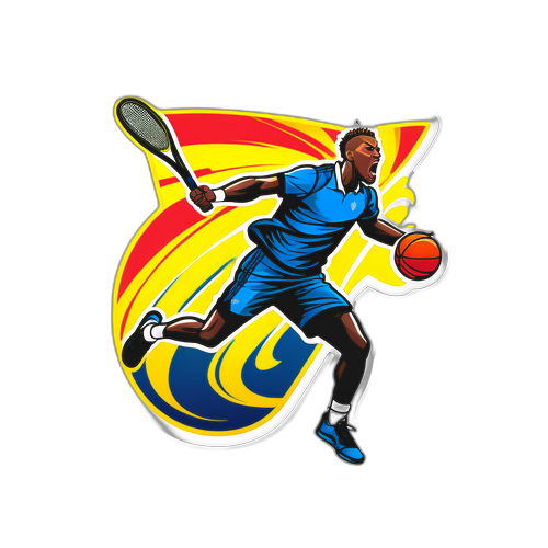 강렬한 샷을 날리는 야닉 시너 스티커