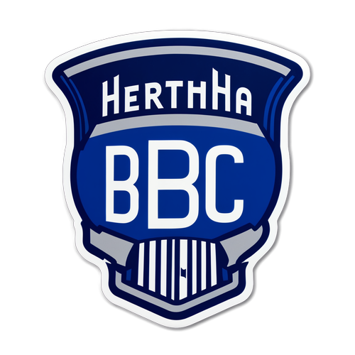 Kreativer Aufkleber für Hertha BSC mit Stadion und Vereinslogo