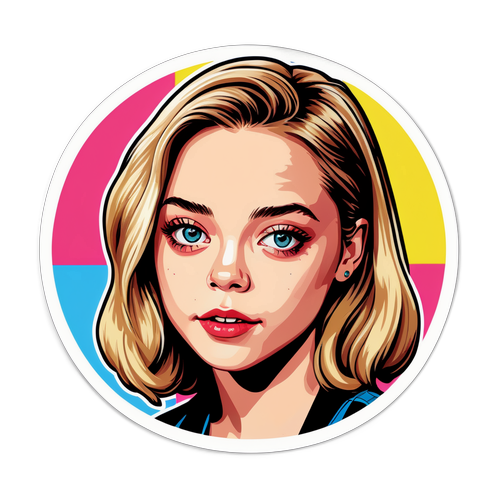 Sydney Sweeney pop art stílusú arca
