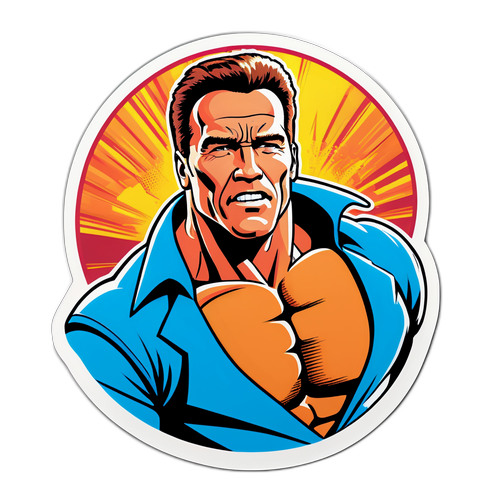 Arnold Schwarzenegger i serietidningsstil