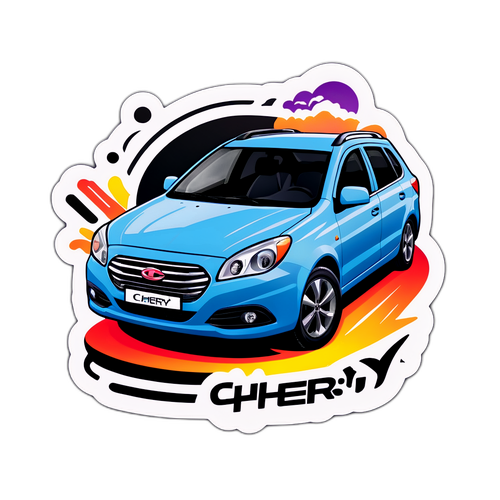 Chery autó író sticker technikai elemekkel