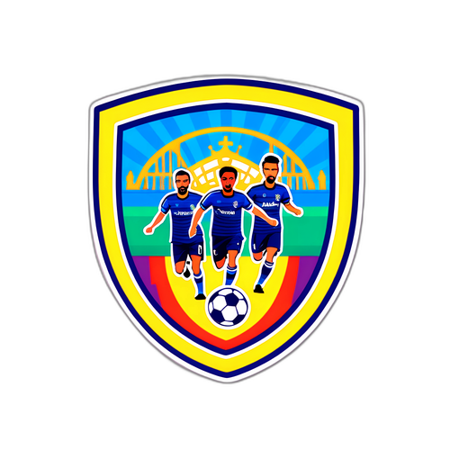 Casa Pia és Porto Futball Csapatok Matricája