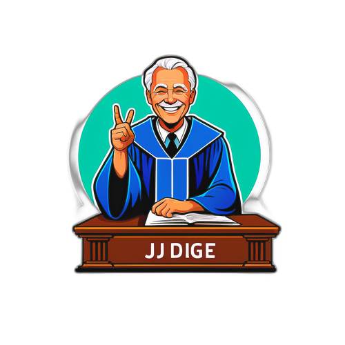 Tuomari keskustelee lain tasapainosta