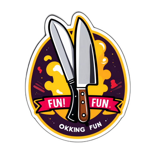 楽しい料理デザインステッカー