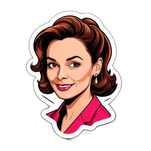 Autocollant de Portrait de Carla Moreau