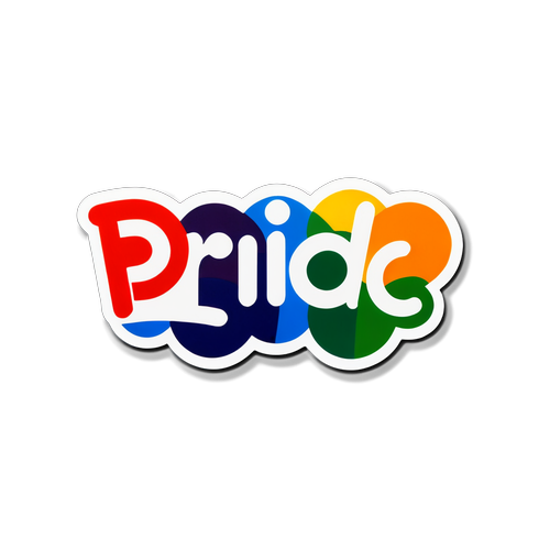 Adesivo Minimalista "Pride" nas Cores de um Time Britânico