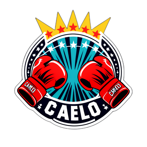 Aufkleber für den Boxkampf Canelo gegen Crawford