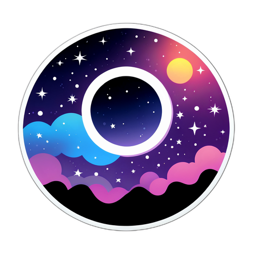 Sticker dell'Eclissi Cosmica