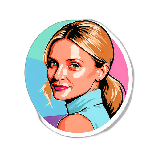 Sticker minimaliste de Cameron Diaz