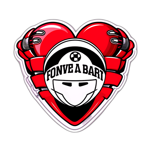 Sticker cho người hâm mộ bóng đá với câu "Have a football heart"