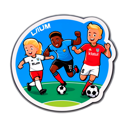 Playfull sticker av fotballkamp mellom Lillestrøm og KFUM