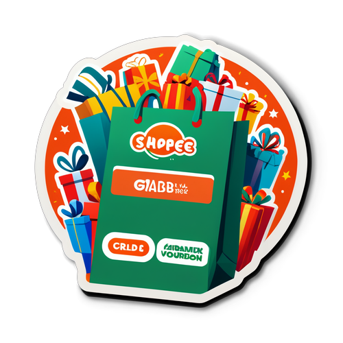 Stiker Promo Shopee 12.12