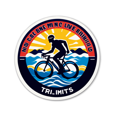 Geen Grenzen: Ontdek de Magie van Triatlons met deze Inspirerende Sticker!