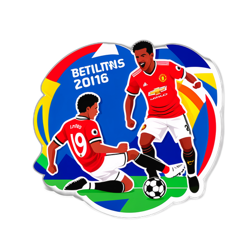 Sticker trận đấu bóng đá giữa Man Utd và Everton