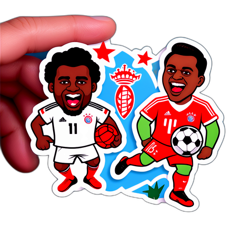 Кумедний дизайн, що відображає суперництво Köln та Bayern