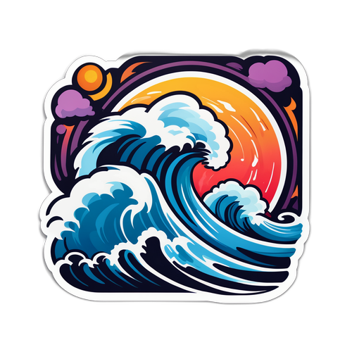 Sticker cu Elemente de Ciclon Barbara