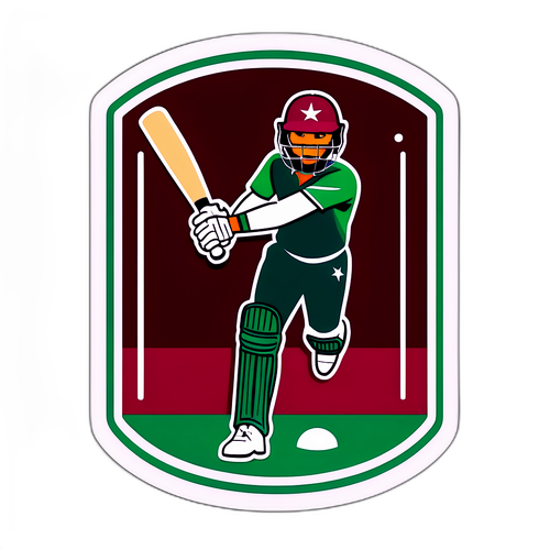Élément graphique inspiré par le score de match entre l'équipe nationale de cricket du Pakistan et les Indes occidentales