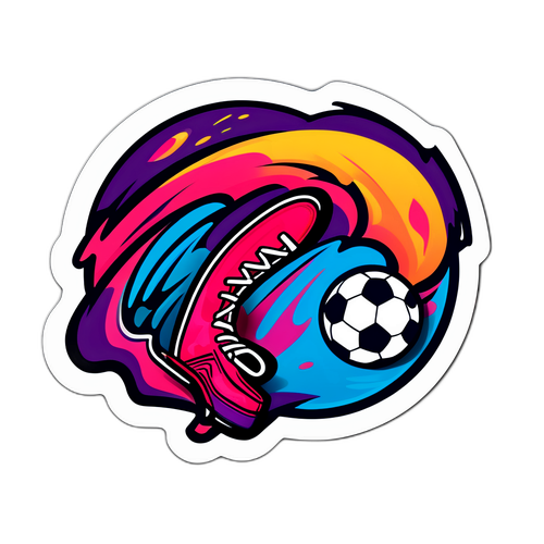 Wesoła naklejka dla entuzjastów futsalu