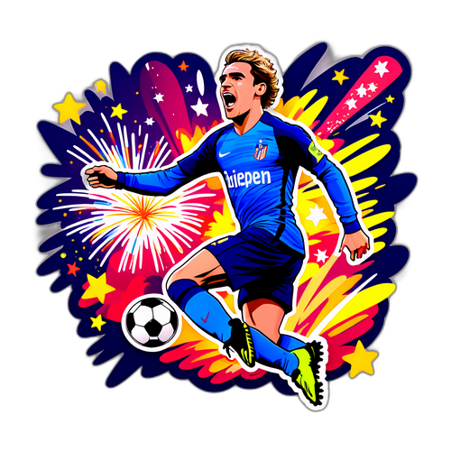 Griezmann Scorer med Fyrværkeri