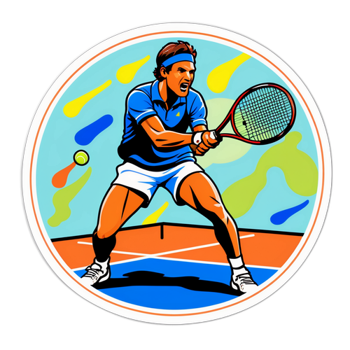 Giocatore di Tennis in Azione