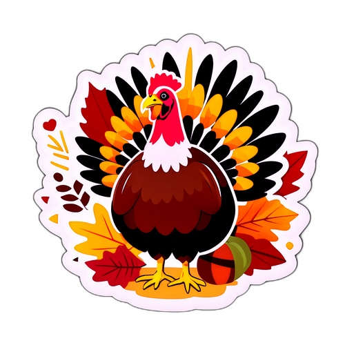 Malikhain na Sticker ng Thanksgiving