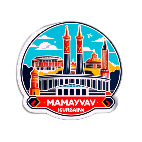 Стикер с памятниками Волгограда