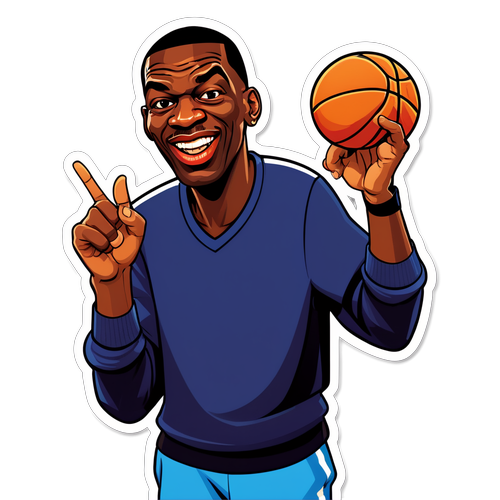 Jangan Skor di Sini! Sticker Lucu Dikembe Mutombo dengan Wag Jari Ikoniknya!