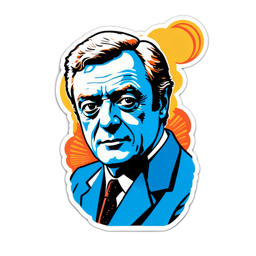 Vintage Tarzı Michael Caine Alıntılı Sticker