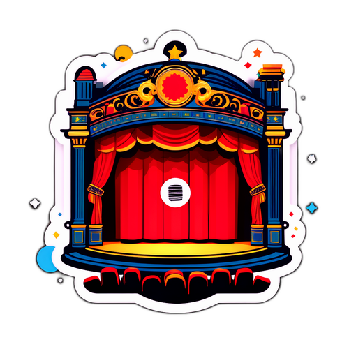 舞台をテーマにしたクリエイティブアートステッカー
