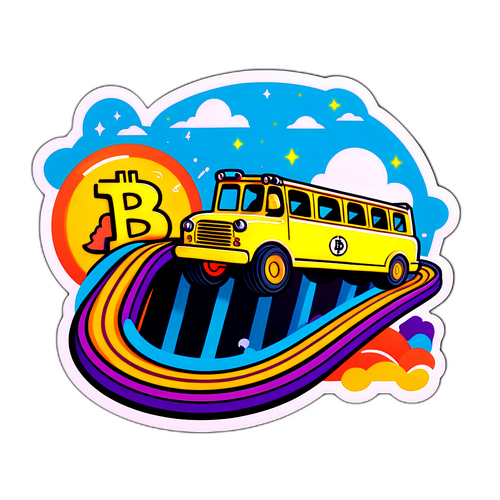 En illustration av en berg-och-dal-bana som representerar upp- och nedgångarna på bitcoinmarknaden