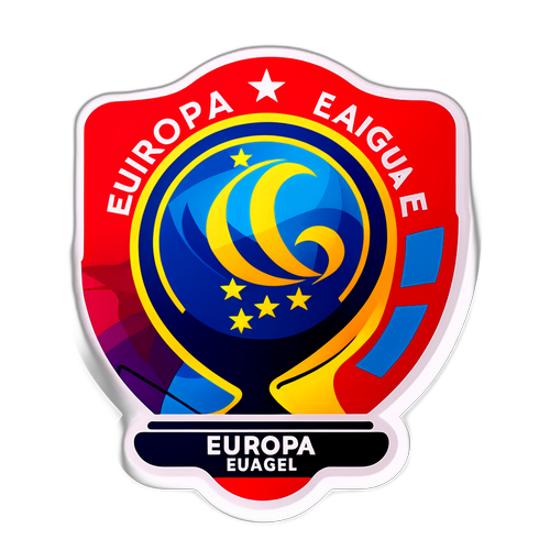 עיצוב חלק של הלוגו של ליגת אירופה עם נושא אבסטרקטי