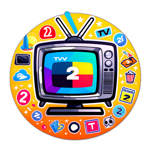 TV2 logó kreatív stílusban
