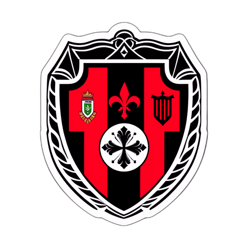 Ilustración de la camiseta de Newell's con el escudo del club