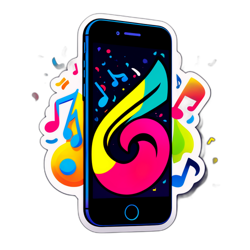Vibrant TikTok-tema klistermärke