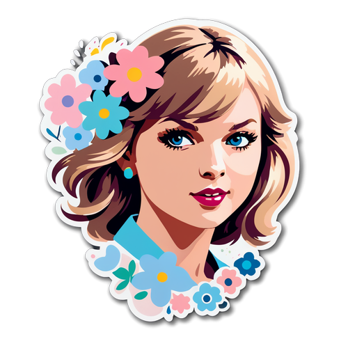 Minimalistický portrét Taylor Swift