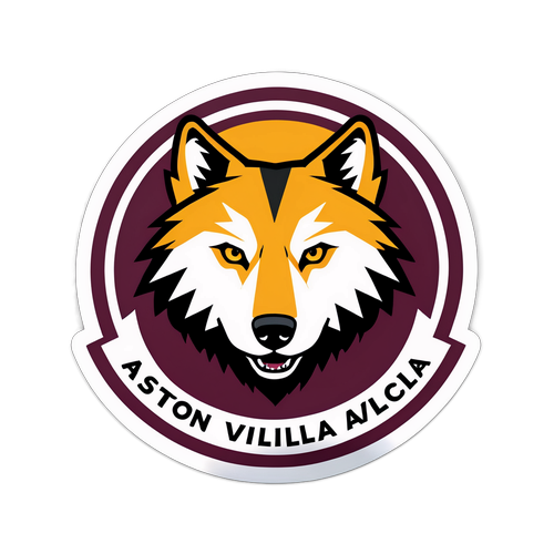 狼隊與阿士東維拉比賽貼紙設計