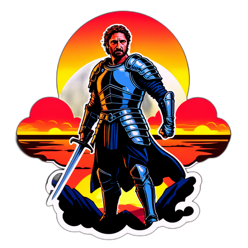 Heroiczna postać w zbroi