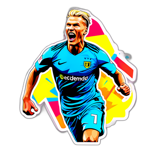 Erling Haaland sărbătorind un gol