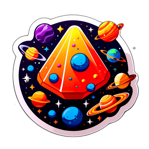 Наклейка с логотипом игры "Marathon" в космическом стиле