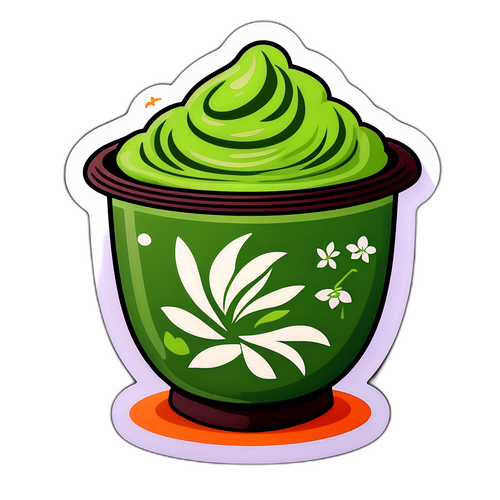 贵州特色抹茶杯贴纸