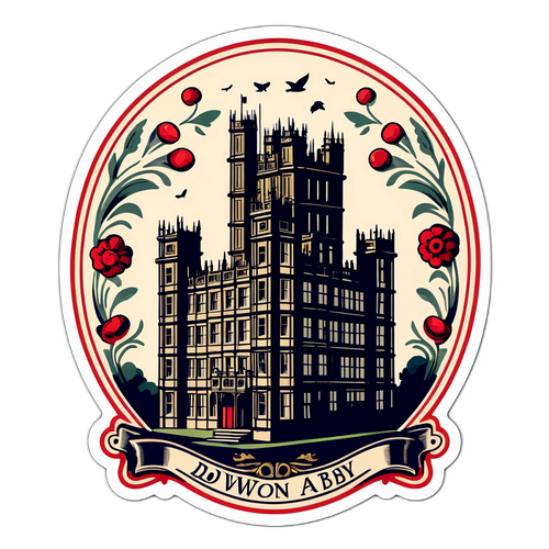 Vintage Downton Abbey Klistermærke