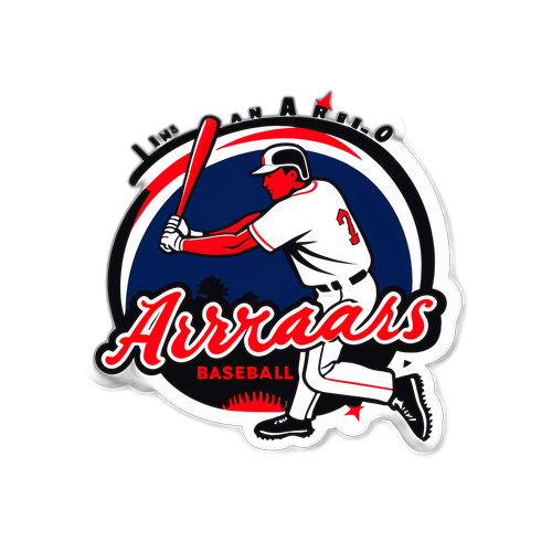 Dynamic Baseball Scene Sticker